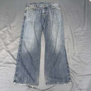 Ted Baker‎ London Men Blue Denim Straight Leg Jeans size 34 Baggy Y2K Distressed